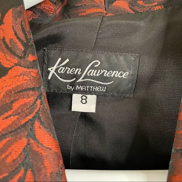 Vintage Karen Laurence Brocade Leaf Suit - Picture 4 of 9